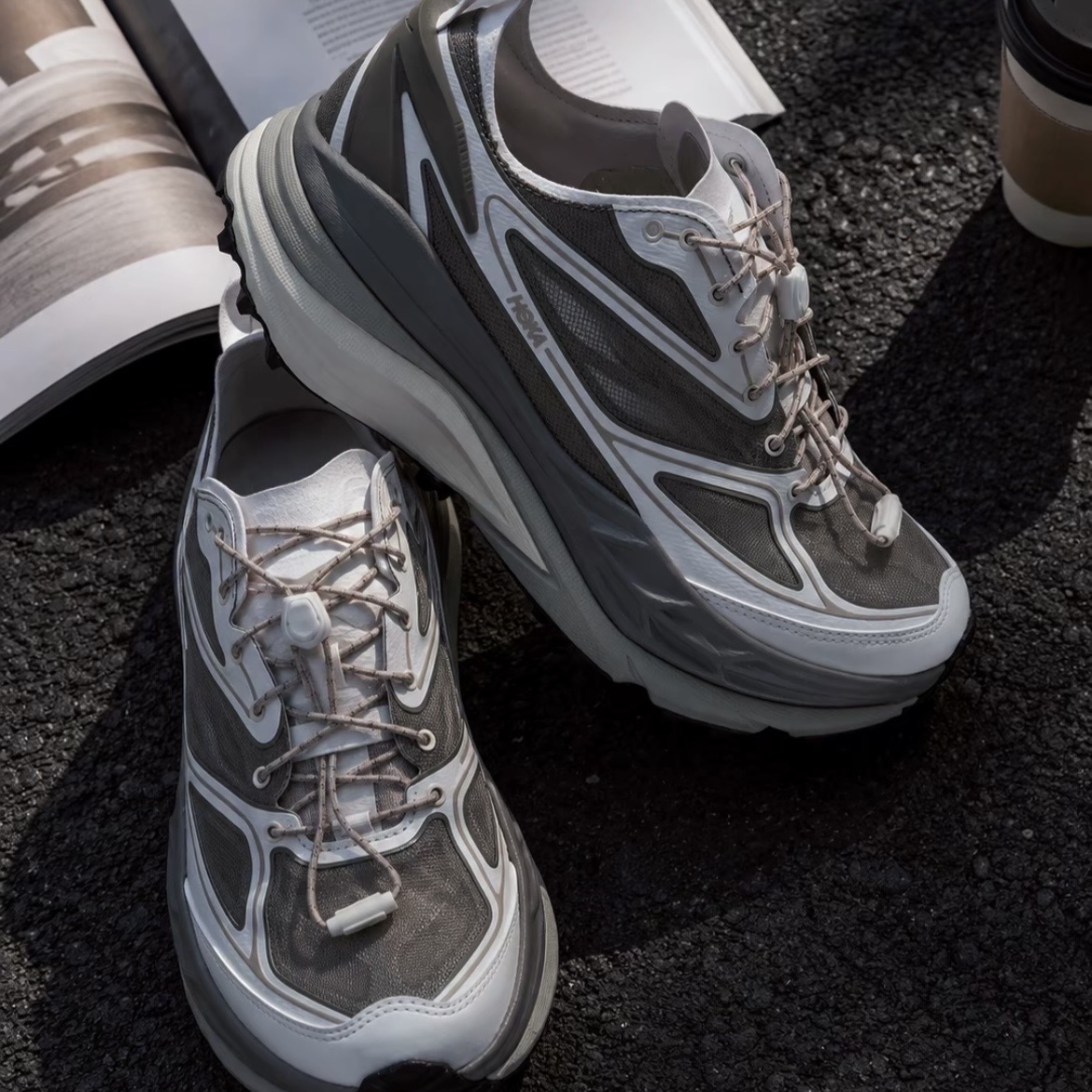 HOKA U STINSON ONE7 灰白銀 抽繩鞋帶 緩震 國外限定 1168931-CLLR