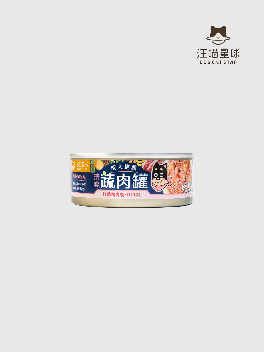 【汪喵星球】蔬肉罐 狗狗無膠清爽蔬肉主食罐｜鮮蔬鴨肉餐