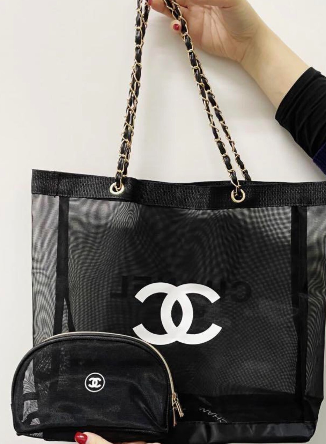 Chanel 贈品沙灘袋送化妝包 現貨