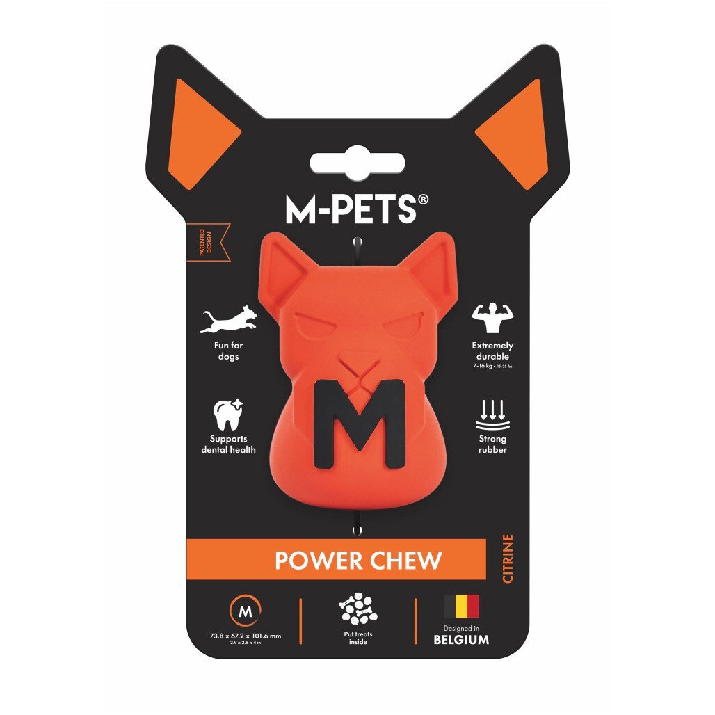 M-Pets Dog Toy Strong and Durable Bite toys Citrine(M/ L) - ORANG
