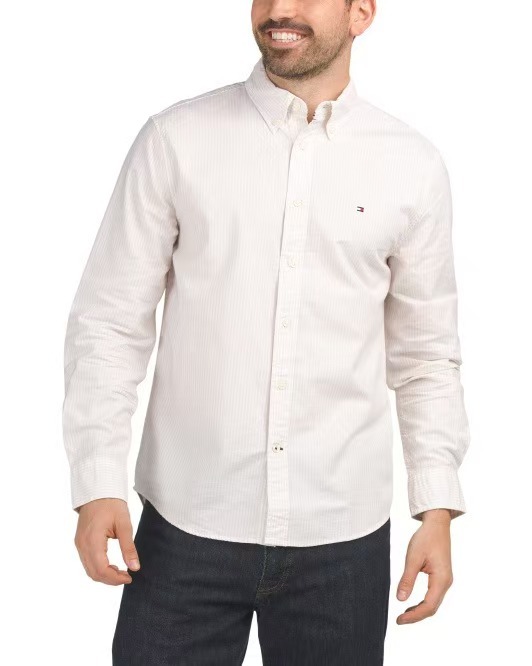 【預購】TOMMY HILFIGER N101343 男裝條紋長袖襯衫