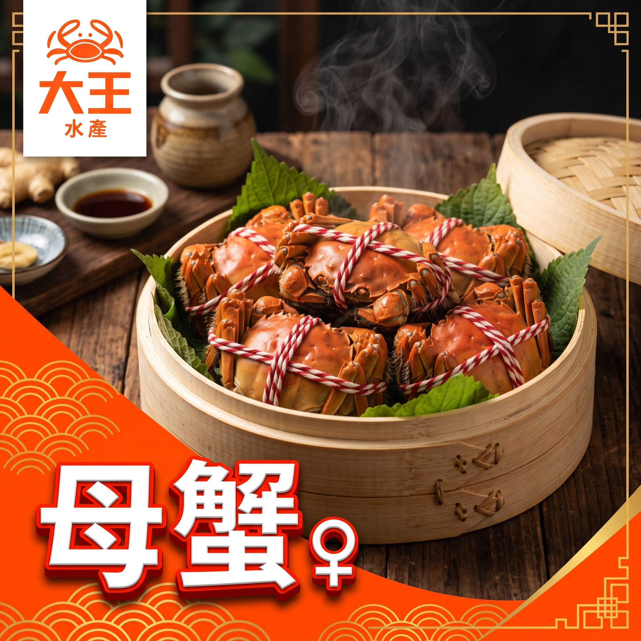爆膏江蘇大閘蟹（母蟹）