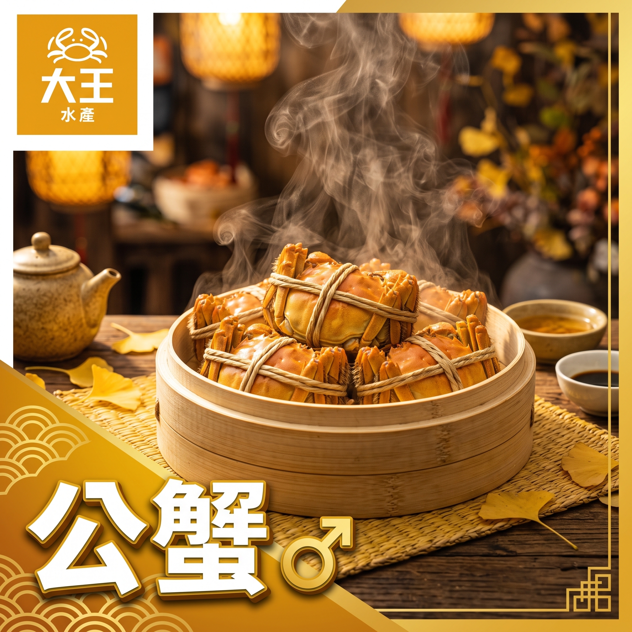 爆膏江蘇大閘蟹（公蟹）