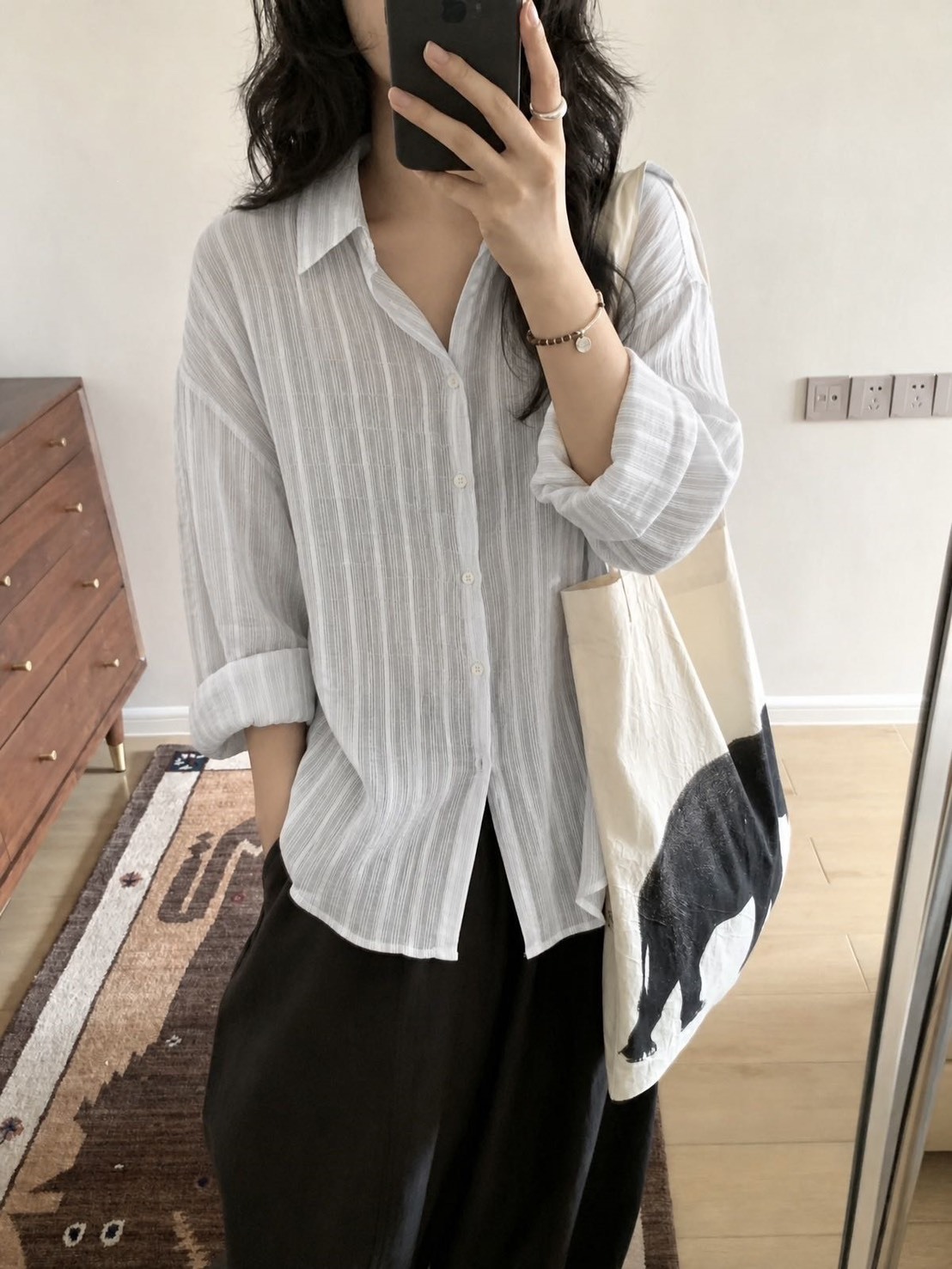 No.1819 條紋坑條肌理感襯衫