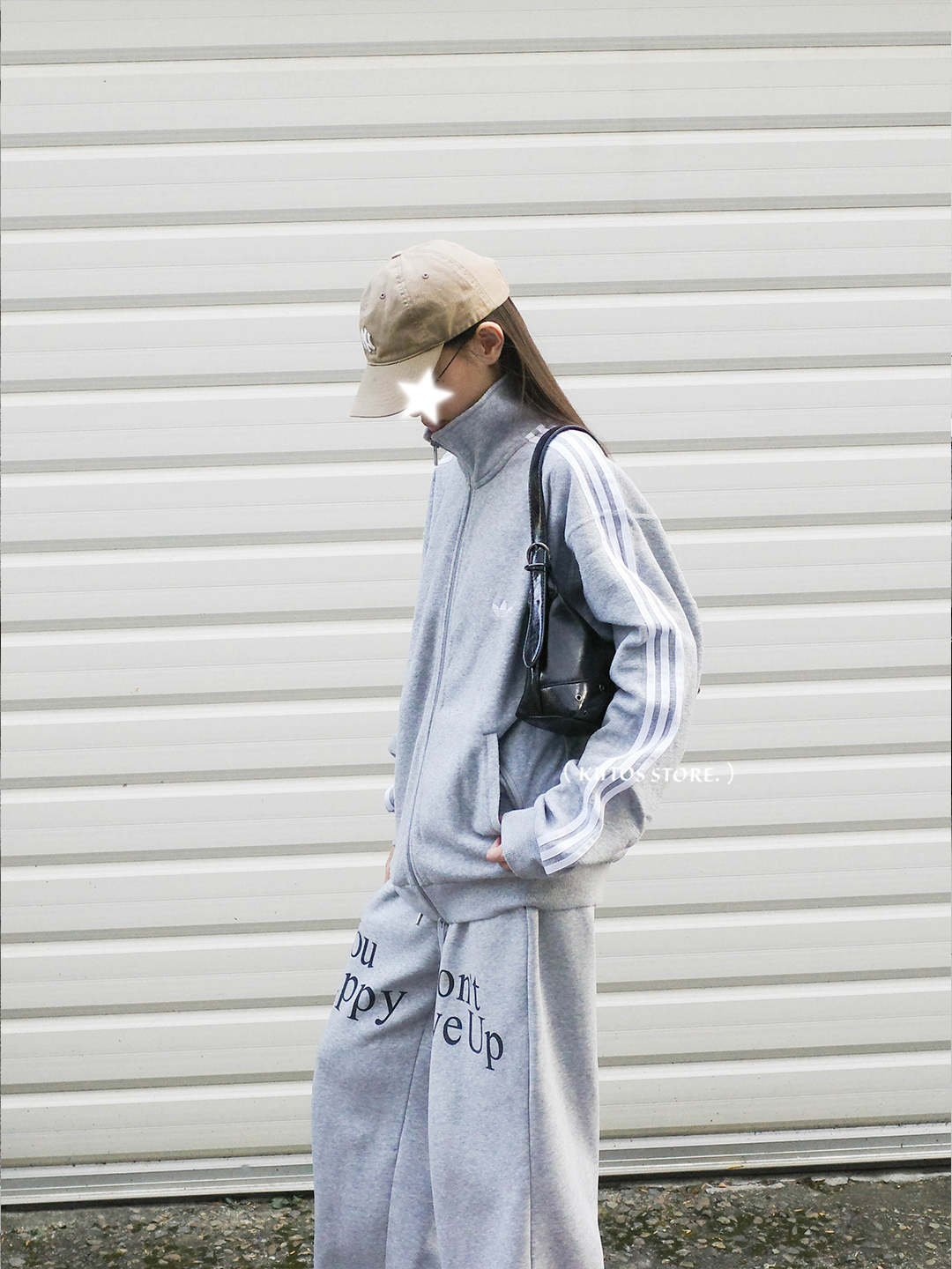 【預購】Adidas Originals 三葉草 U BOUCLE TT 混花灰 Medium Grey Heather 毛圈布 運動 外套 LC8149