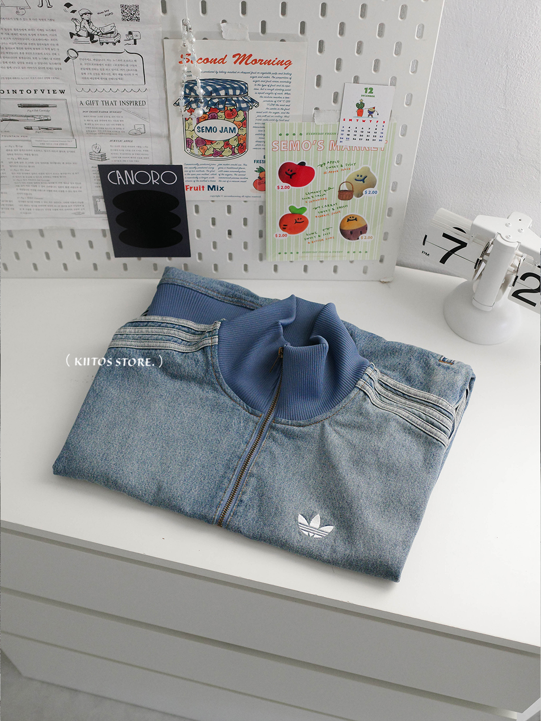 【預購】Adidas COLOR FIREBIRD 牛仔外套 水洗 刷舊 藍色 外套 男款KS4970