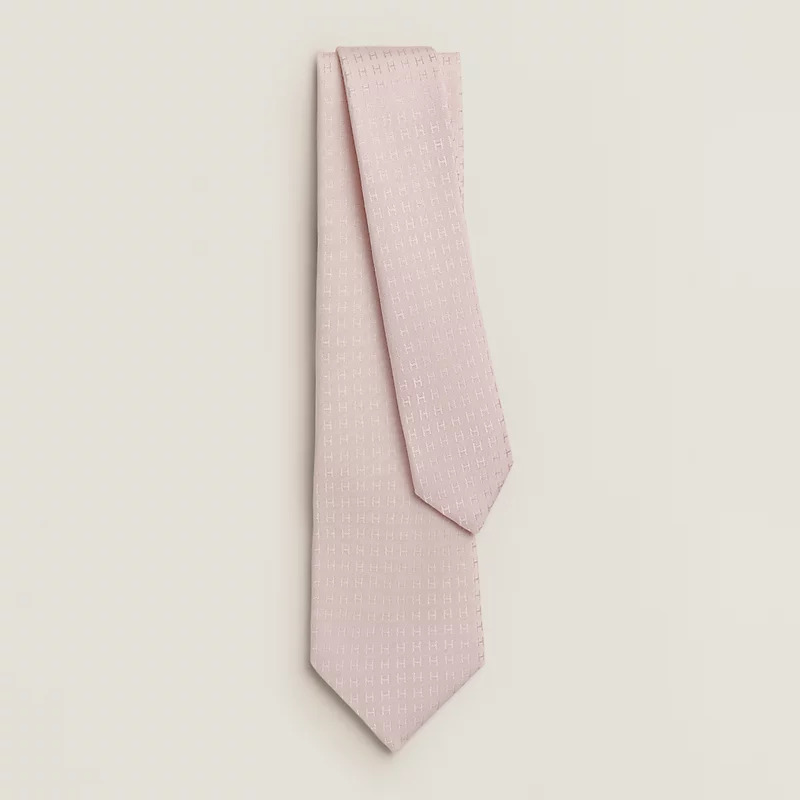 HERMES Faconnee H tie 7 cm Baby Powder NO.67