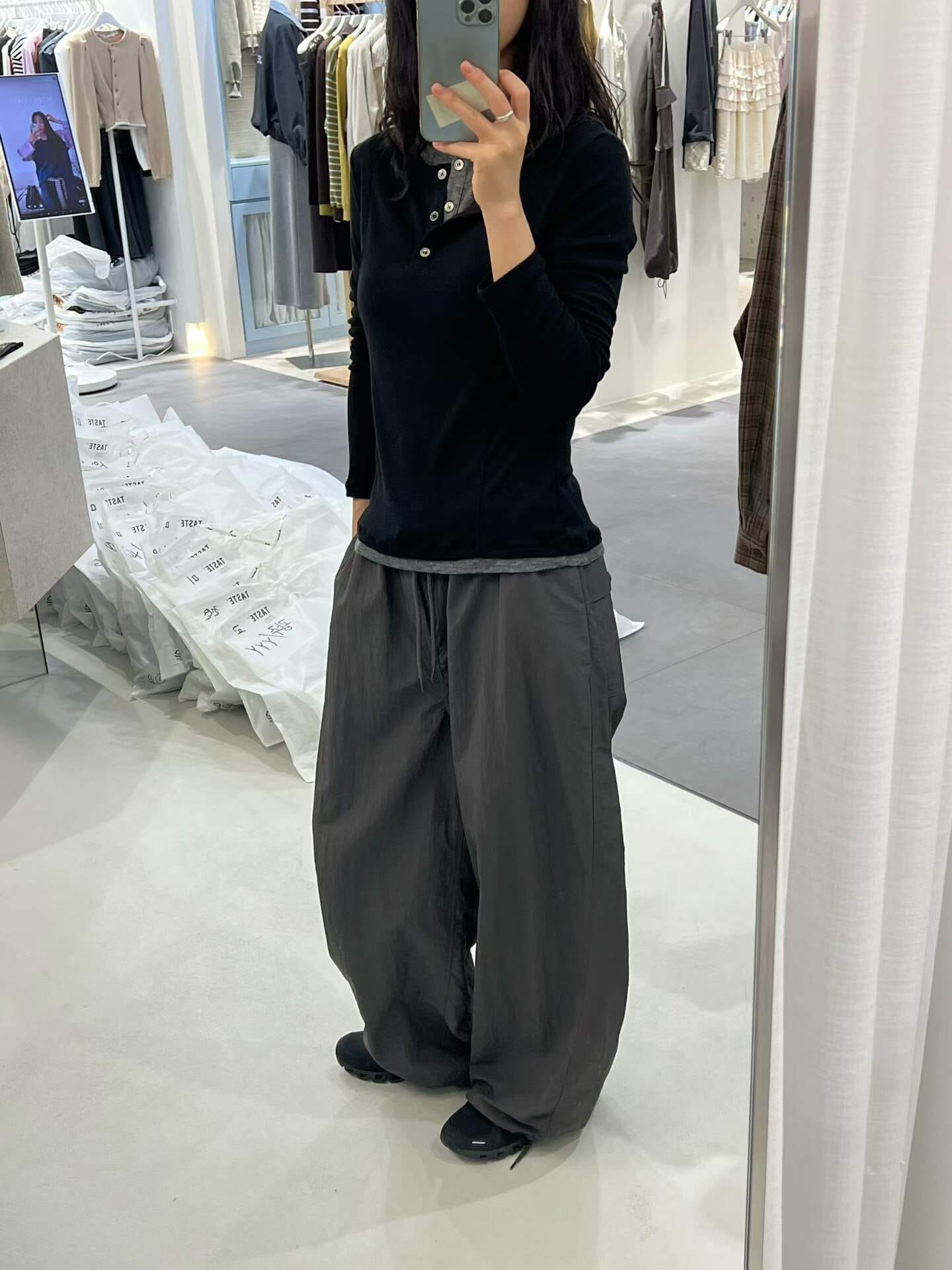 TT7230 寬鬆抽繩尼龍長褲