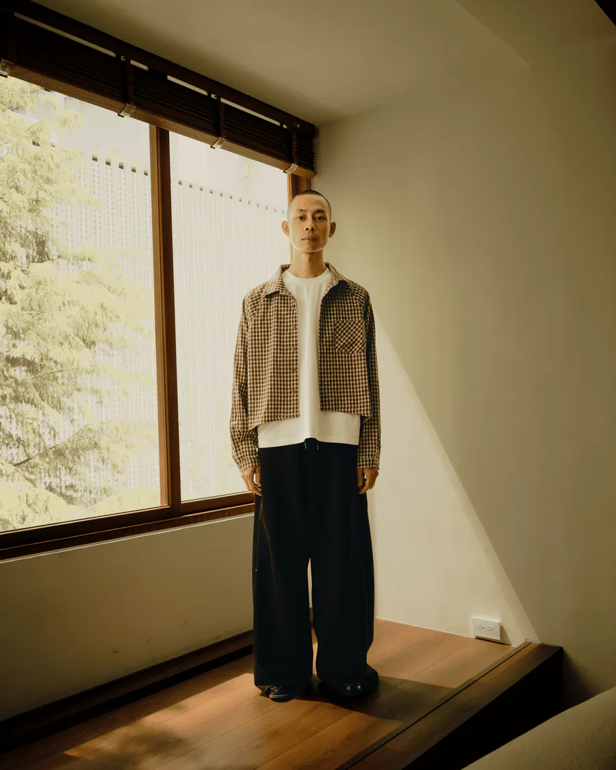 Neverland｜NL Short Cut Shirt (Brown/Burgundy)
