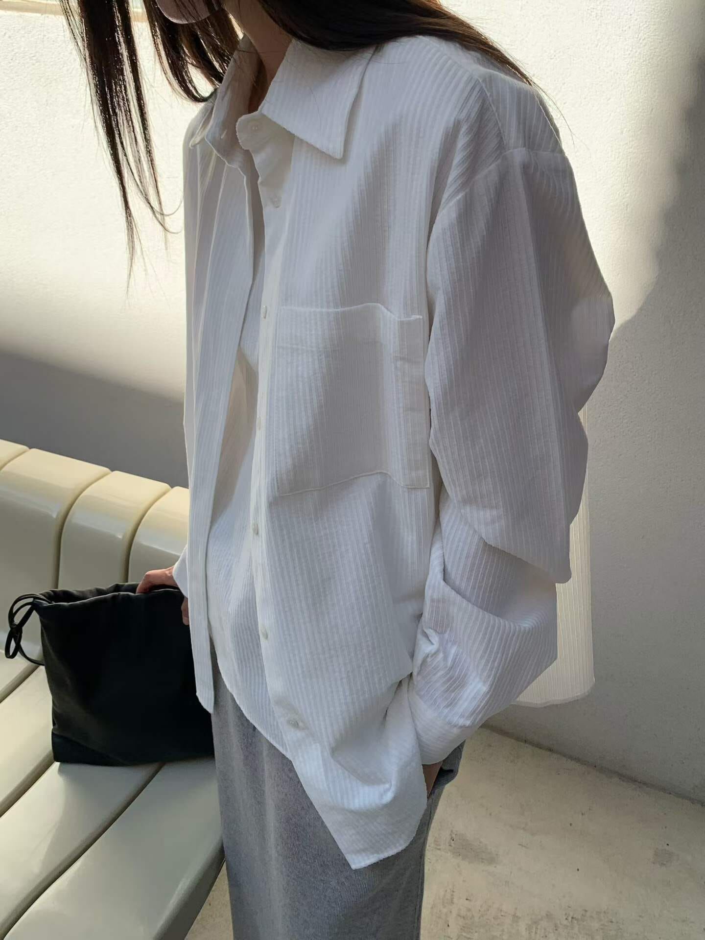 TT7241 暗直紋男友襯衫