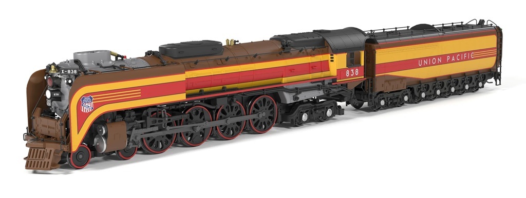 BLI 10214 HO規 UP FEF-3 4-8-4型蒸汽機車 編號 #838，「49er」幻想塗裝版本 數位音效冒煙蒸汽車