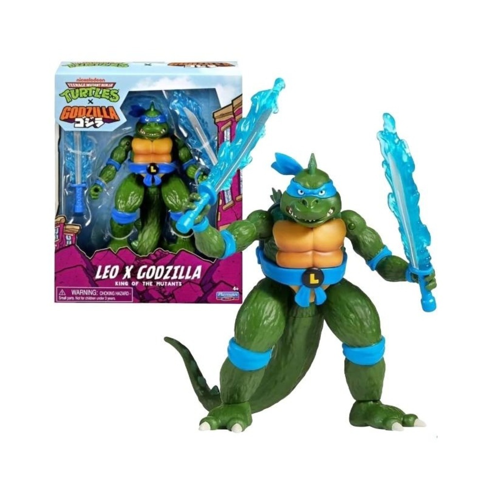 【Playmates】TMNT x Godzilla 東寶怪獸 忍者龜 X 哥吉拉 李奧納多 strc
