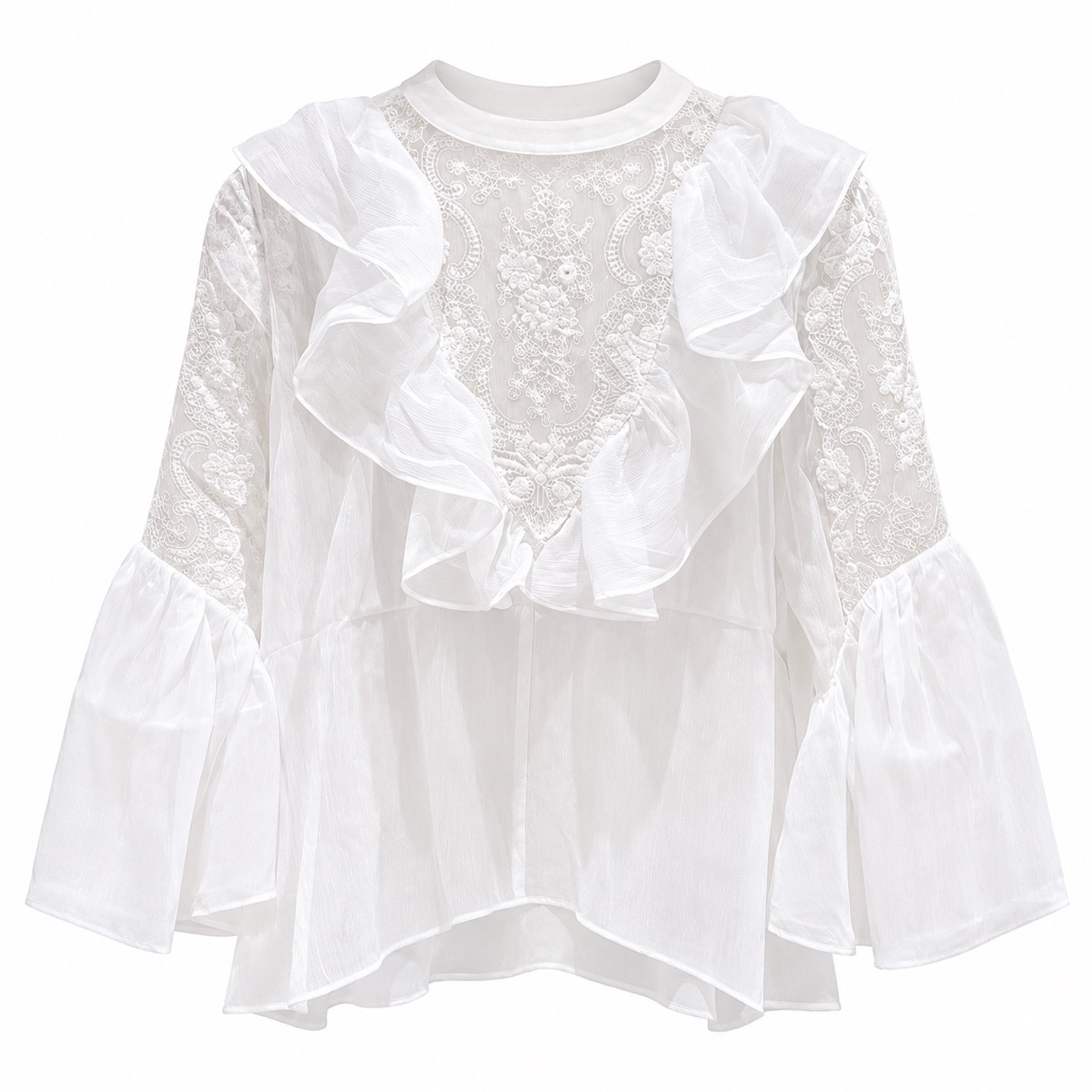 1AF1013-197 [ANNE FONTAINE] Cecile 上衣 白色 #P26F195 (EU)