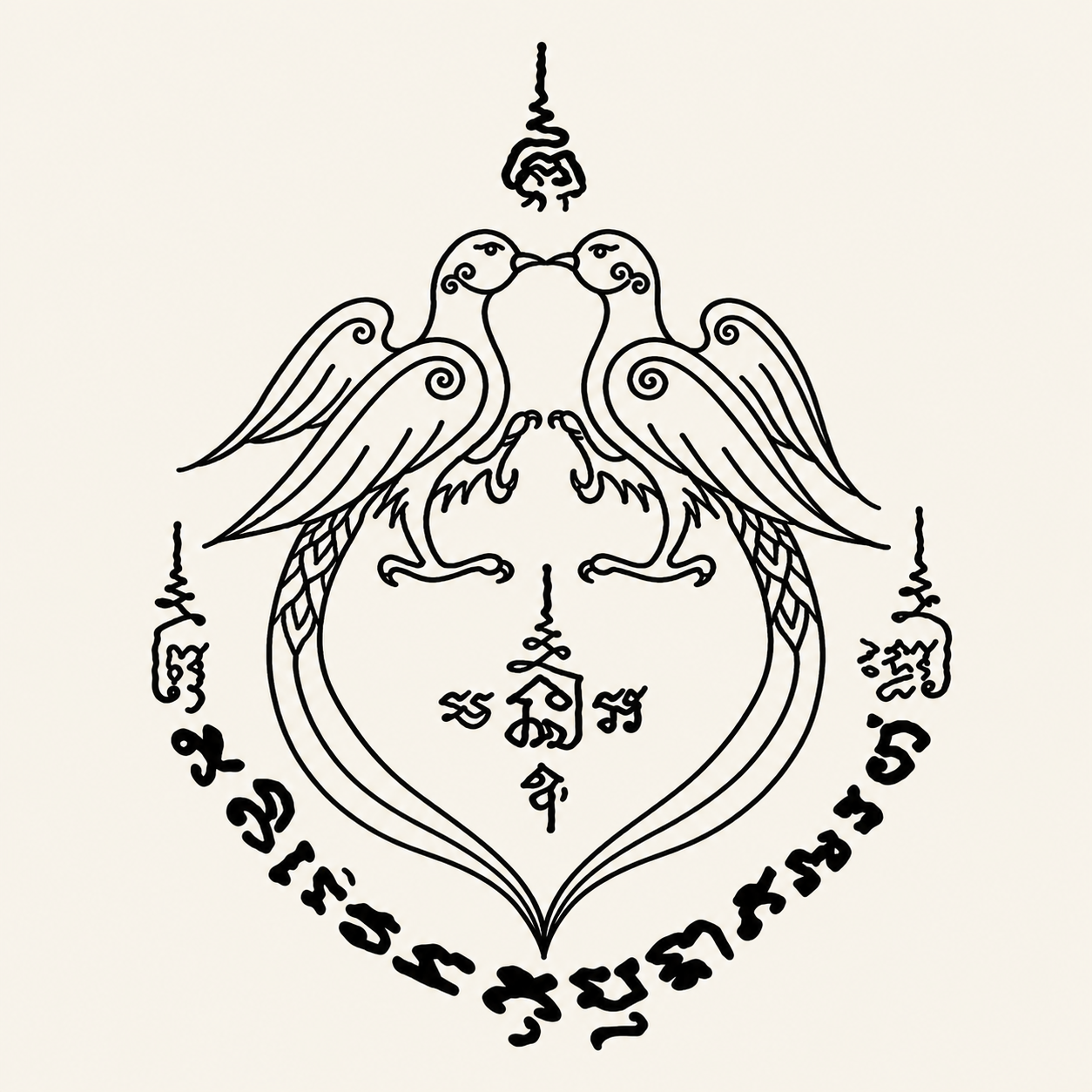 人緣鳥・同心款精修圖稿