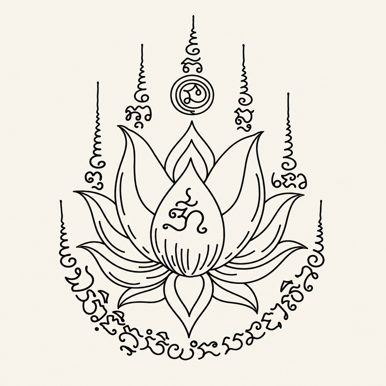 蓮花符・七頂款精修圖稿