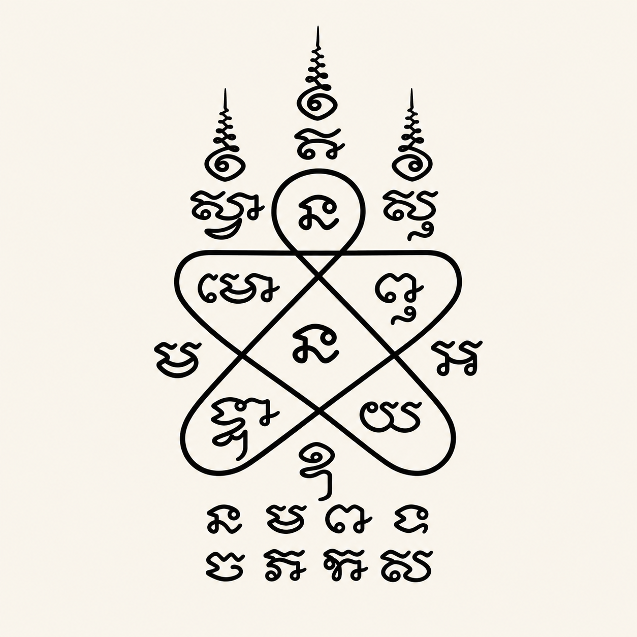五佛符精修圖稿