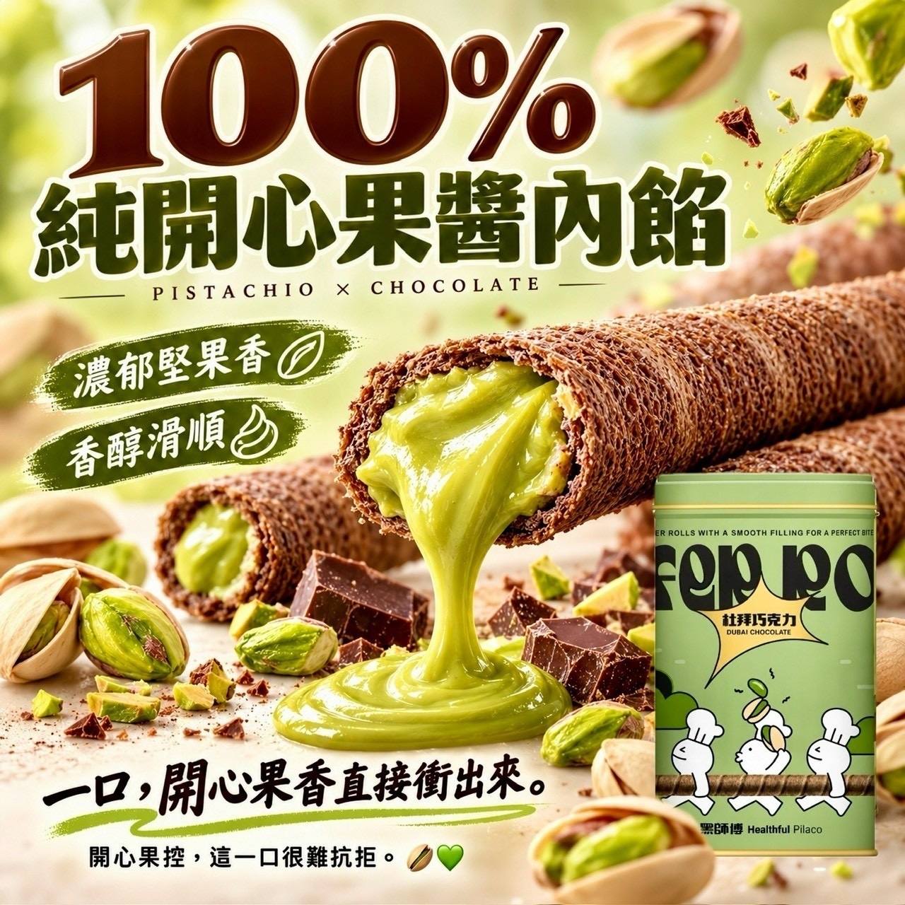 黑師傅杜拜巧克力風味捲心酥