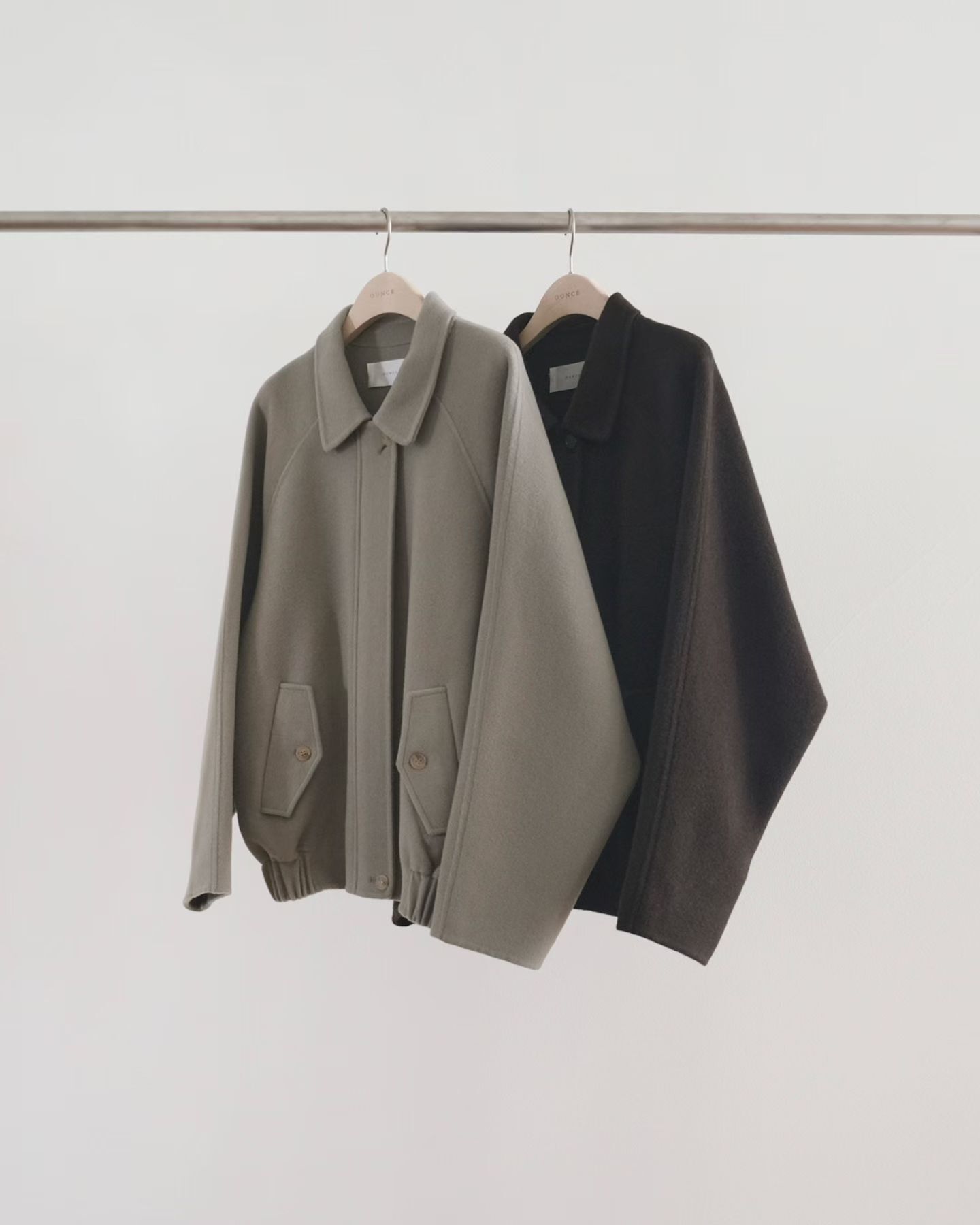 OU2604 Handmade sandy blouson coat