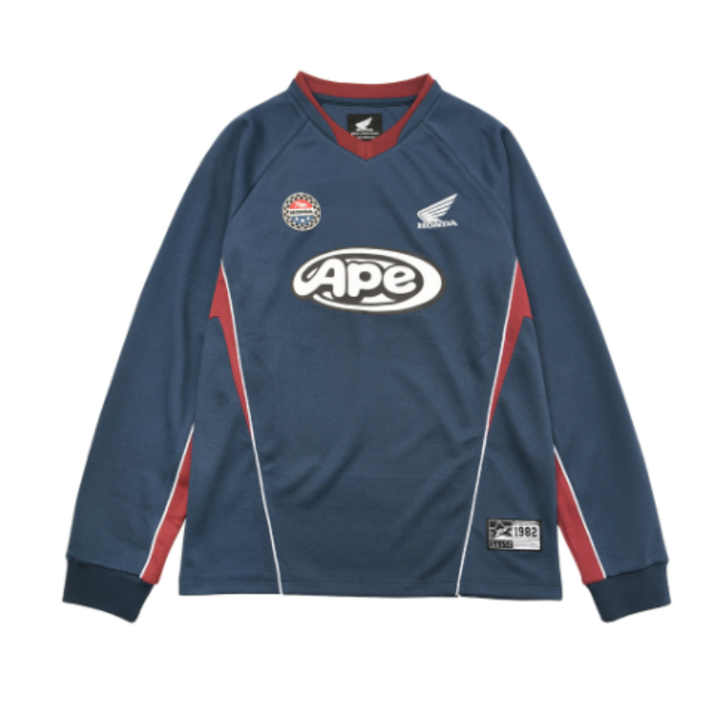 【代購】本田 HONDA PHYSICAL EDUCATION Motorcycle Artwork Color Block Long Sleeve撞色機車藝術長袖T恤