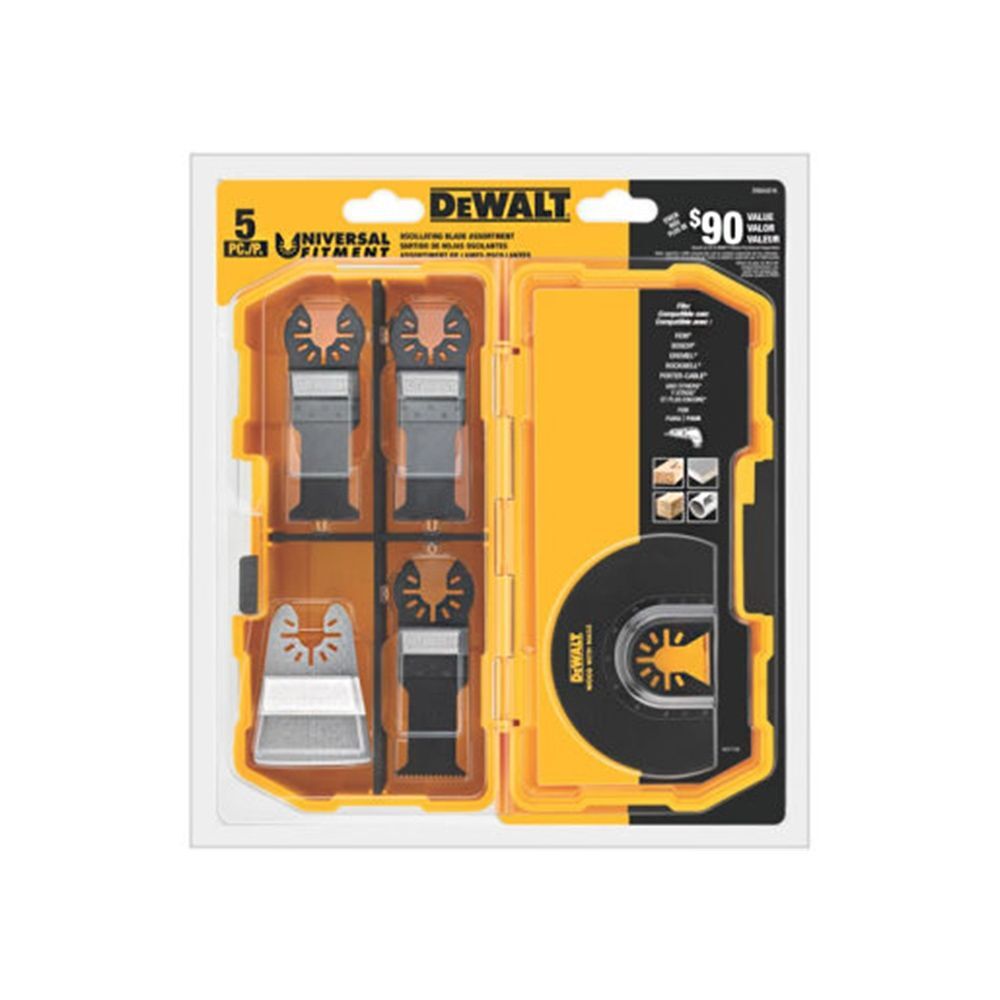 DEWALT 得偉 美國｜磨切機用配件5片式 套裝組 帶釘木材石膏板 PVC切割用刀片｜DWA4216｜公司貨  磨切機配件5片式套裝組 帶釘木材及木材石膏板及PVC切割用刀片