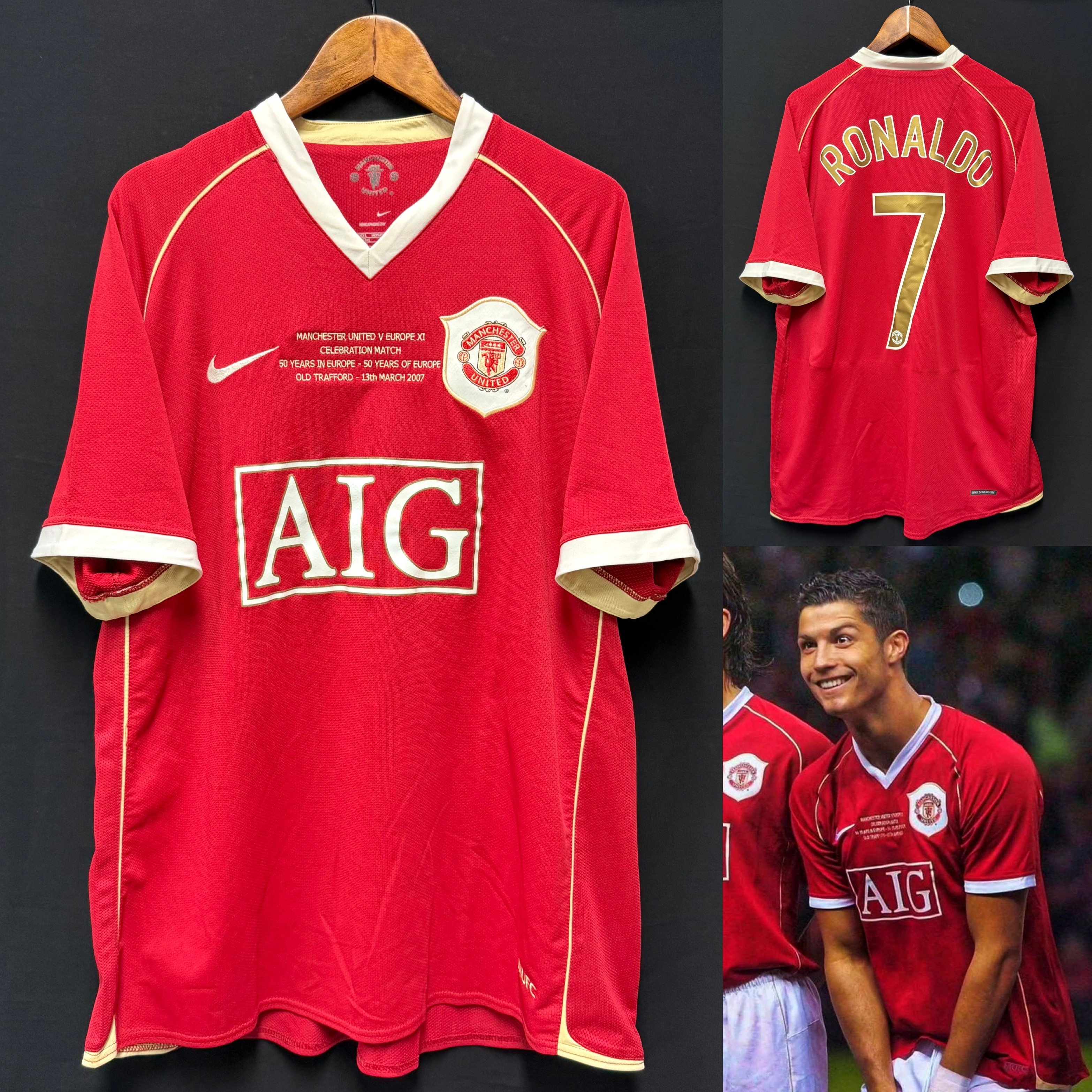 Manchester United 2006-2007 UEFA 50th Celebration Match Nike Home Shirt #7 RONALDO