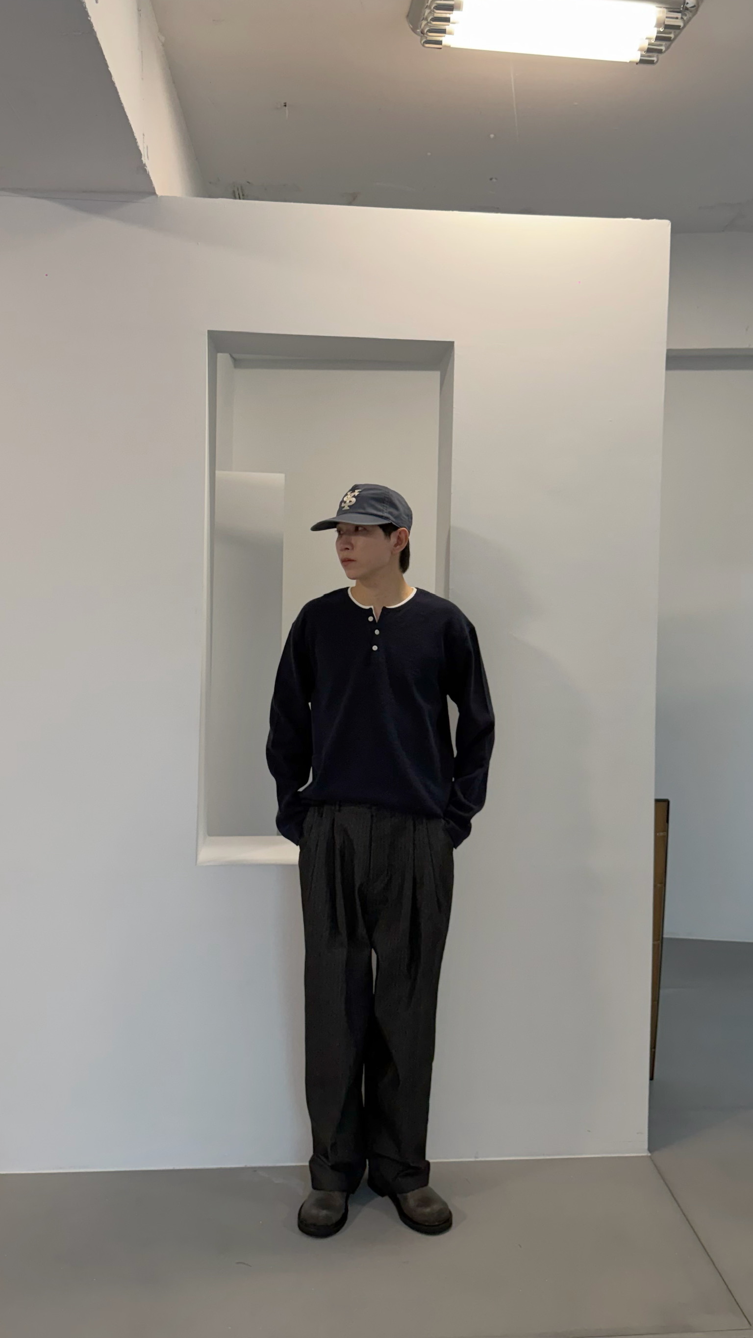 假兩件華夫格上衣