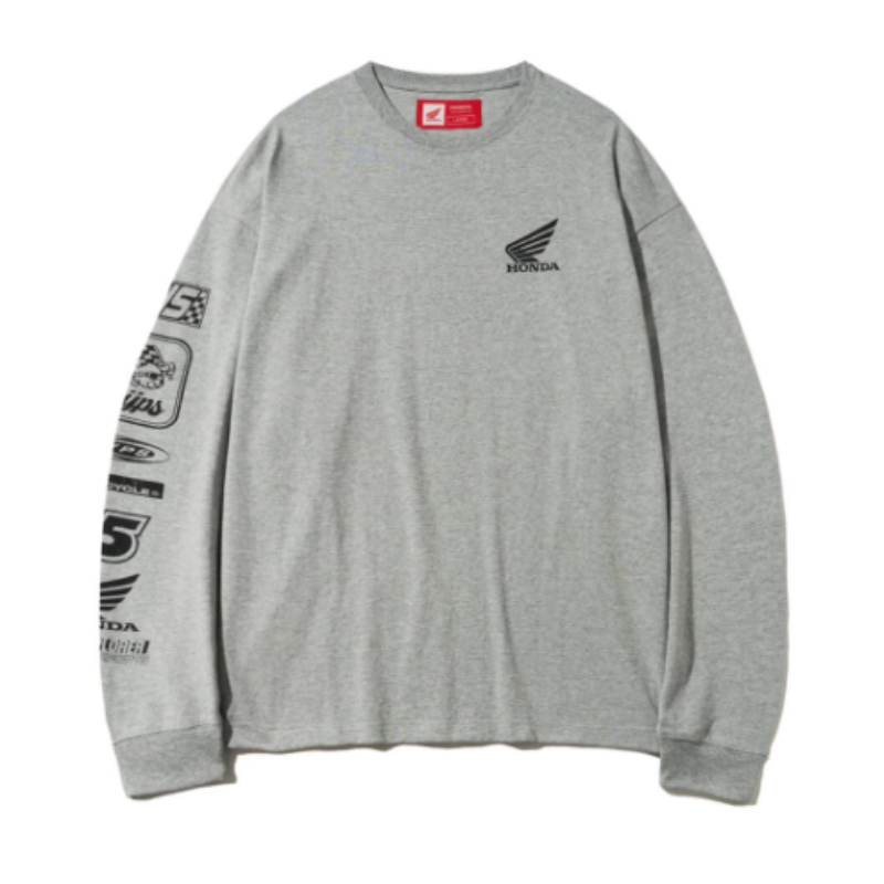 【代購】本田 HONDA PHYSICAL EDUCATION Small Wing Racing Long Sleeve Gray 小羽翼賽車長袖T恤 灰色