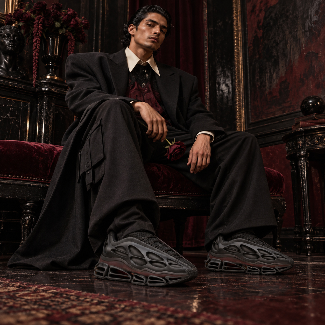 ADIDAS  X WILLY CHAVARRIA X MEGARIDE BONES 立體 骨骼 魚骨 個性 設計 暗黑 特殊鞋款