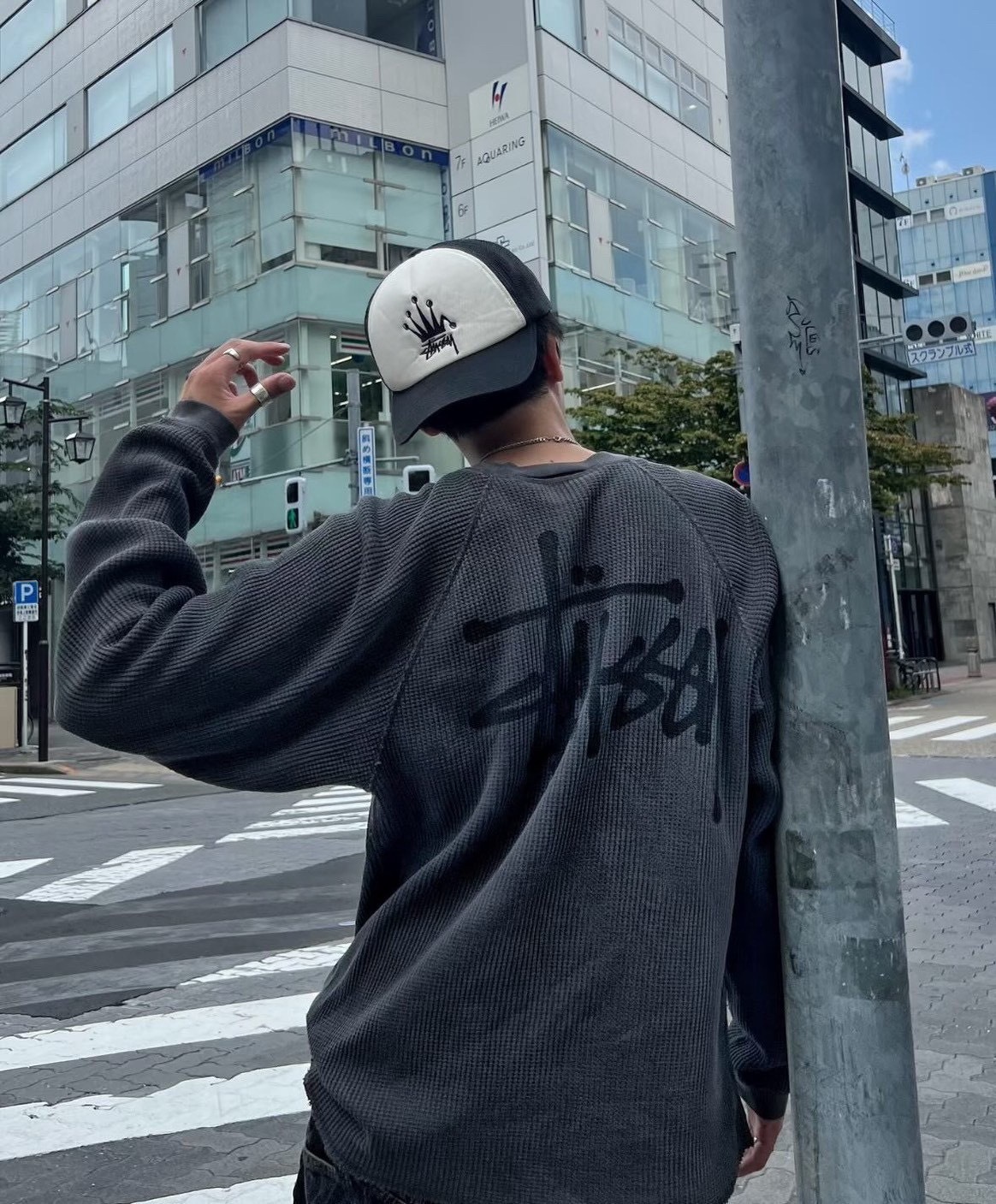 Stussy BASIC THERMAL 華夫格長Tee "限時收單"