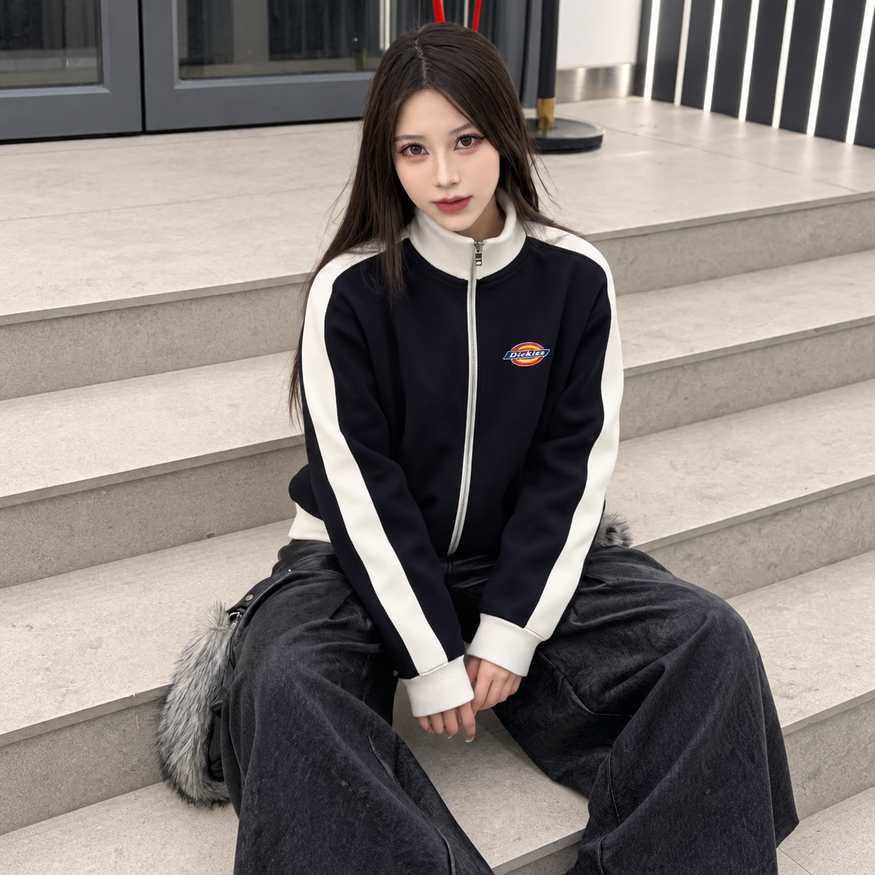 Dickies 美式復古 立領拉鍊 開襟衛衣 外套  DKU263NKJDY1-S6A