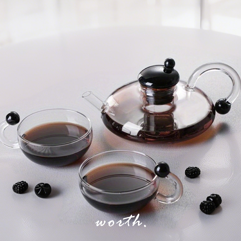 【Worth it渥思】法式耐熱玻璃壺_壺700ml / 杯子210ml|入厝禮推薦