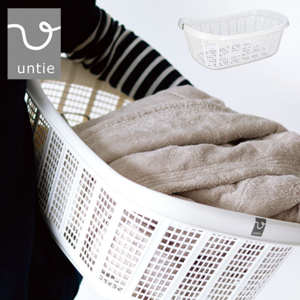 《untie pro》 日本製純白船型洗衣籃