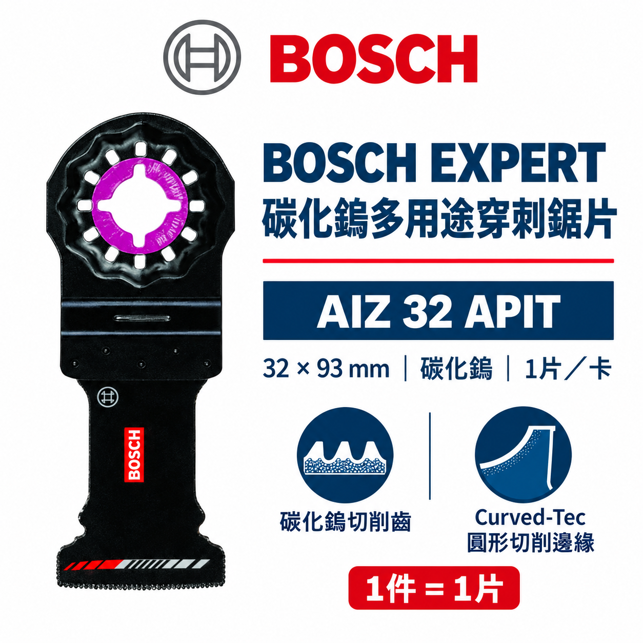 BOSCH磨切機-鎢鋼超硬多用途穿刺鋸片2608900024