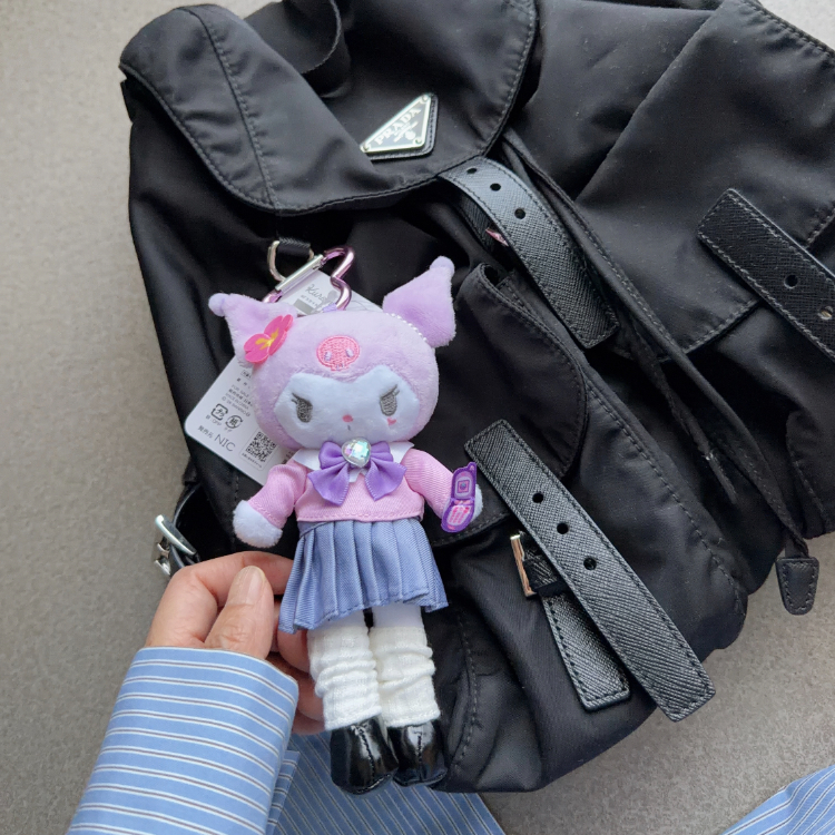 日本 SANRIO 庫洛米 長腳掛飾 高校制服 702667