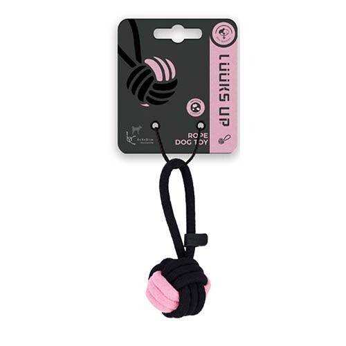 Luuks up - Dog rope toy 8cm (Pink & Black)