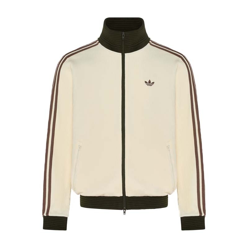 ADIDAS ORIGINALS 華夫格 立領 休閒外套 休閒外套 男女款 米色 LD6433 [台灣現貨]