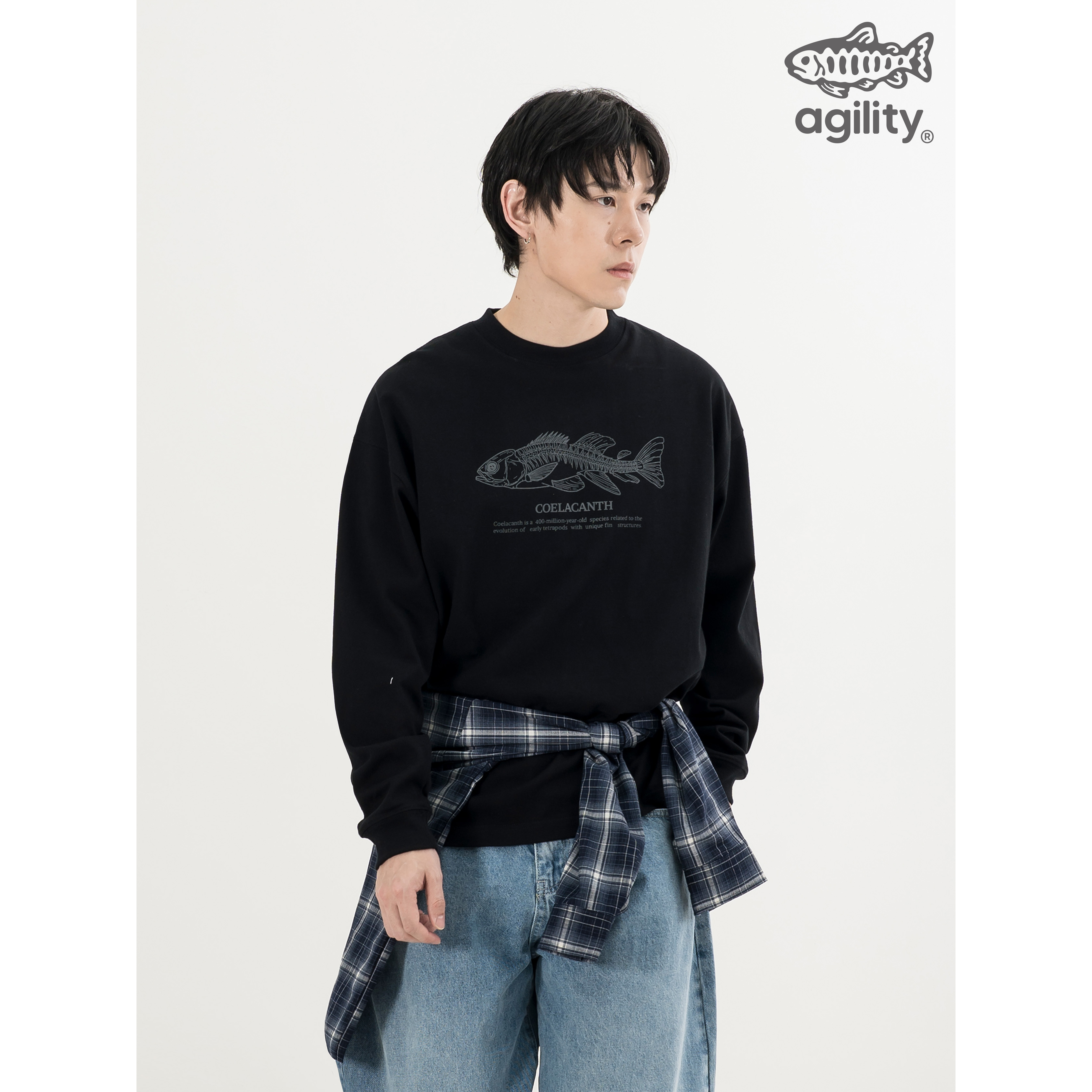 AGILITY Image Heavy LS Tee / Totem Bones 圖騰魚骨 長袖Tee [RS8-V1]
