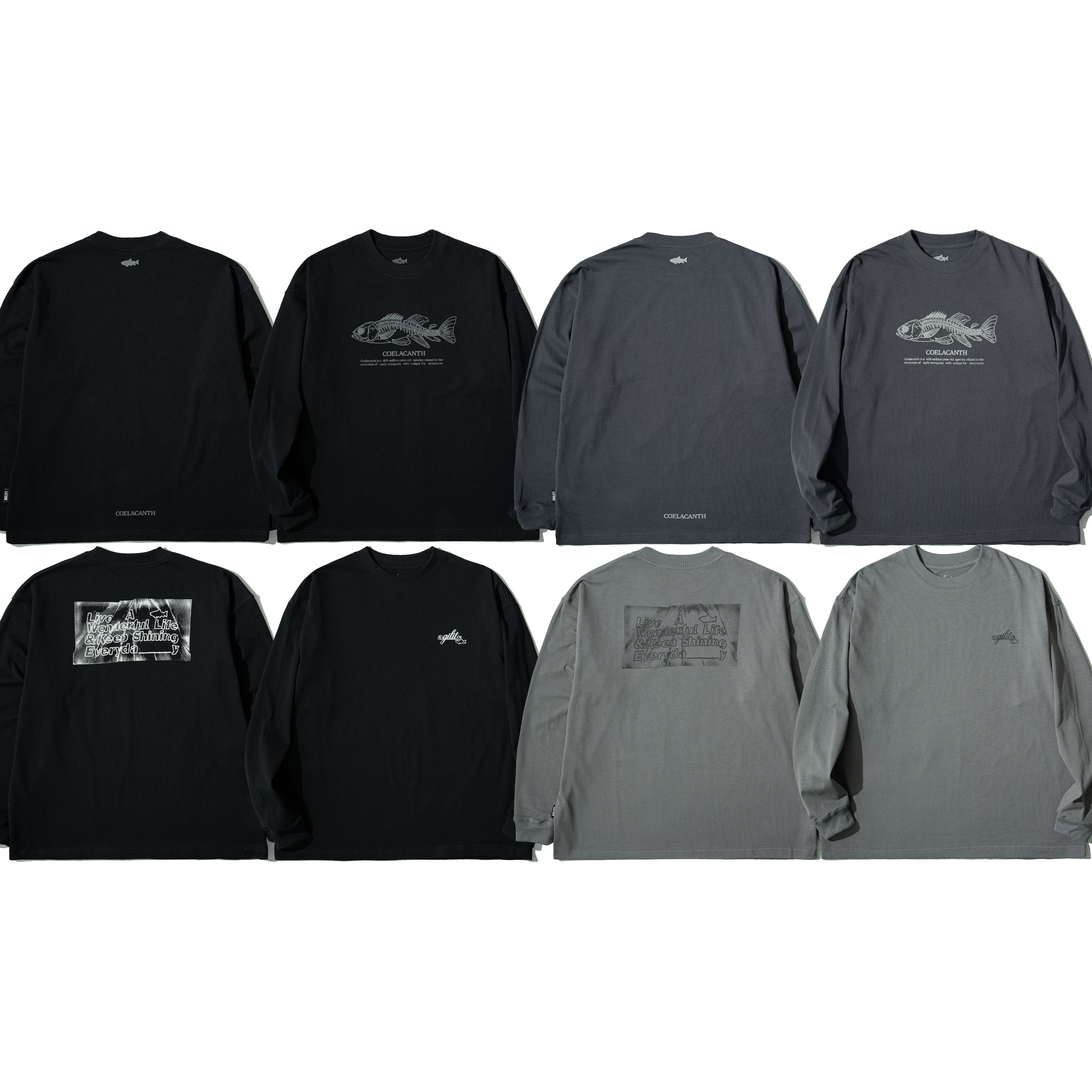AGILITY Image Heavy LS Tee / Totem Bones 圖騰魚骨 長袖Tee [RS8-V1]