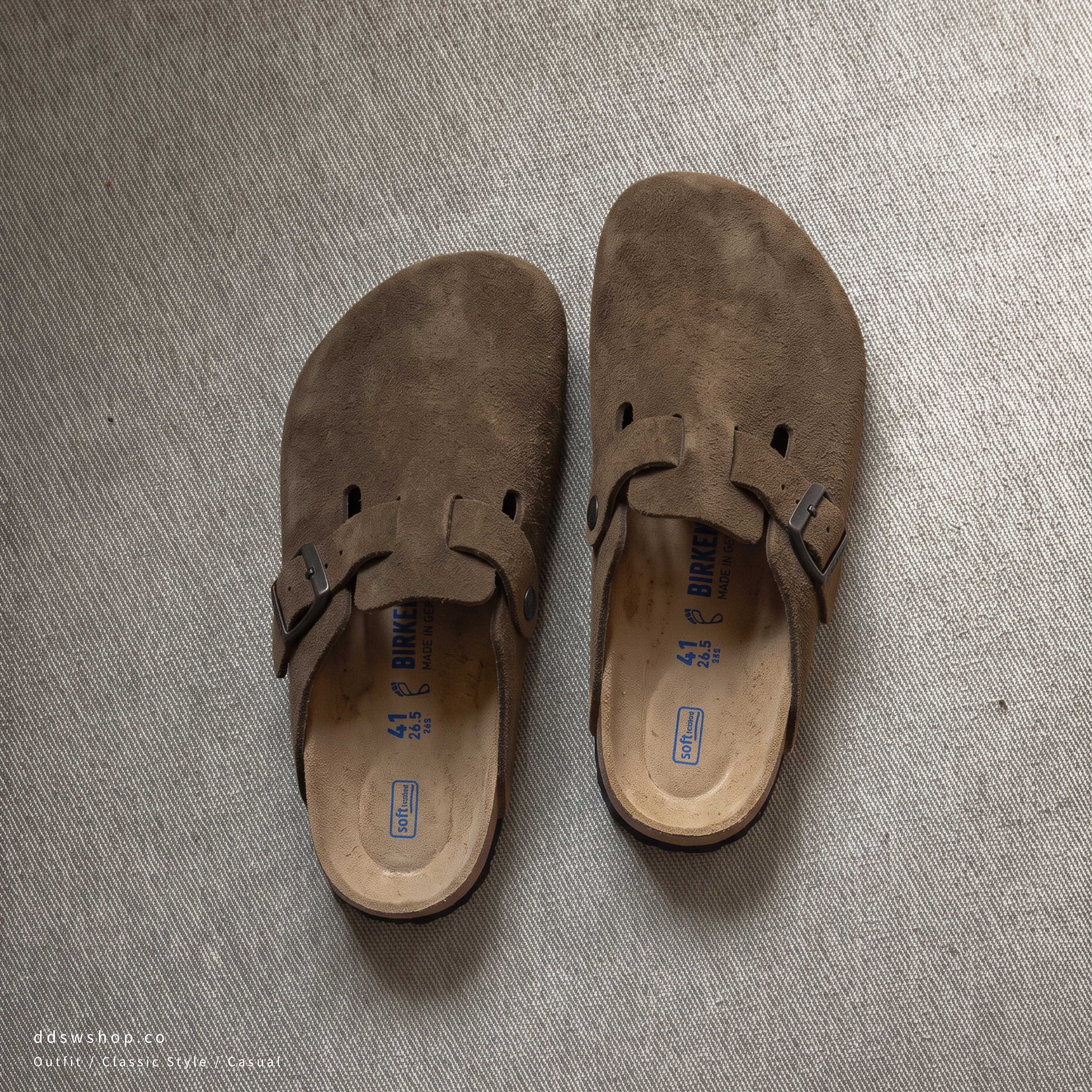 "現貨" Birkenstock SFB Boston "Dark Tea Tonal FB" 焙茶色 軟底 正常楦