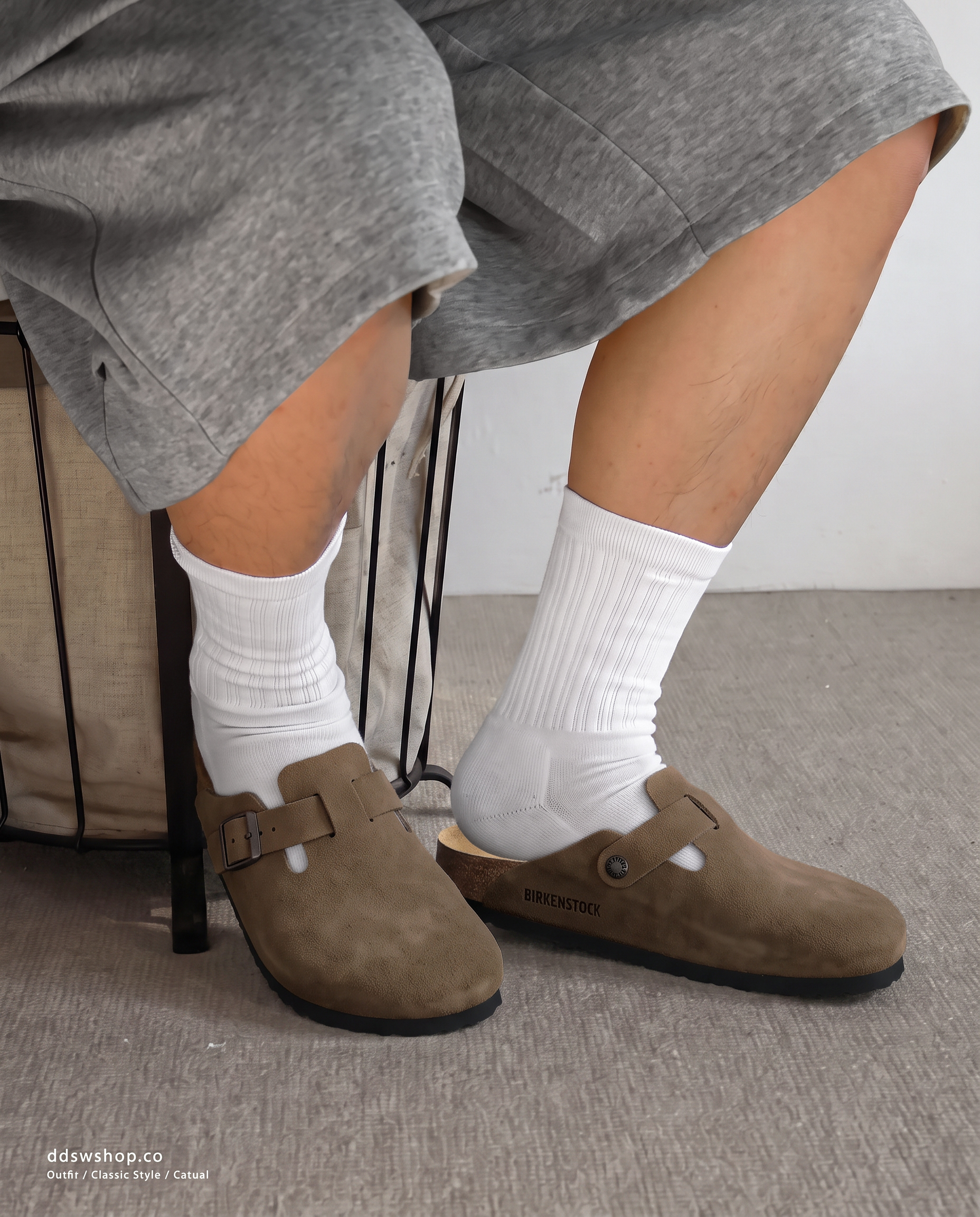 "現貨" Birkenstock SFB Boston "Dark Tea Tonal FB" 焙茶色 軟底 正常楦