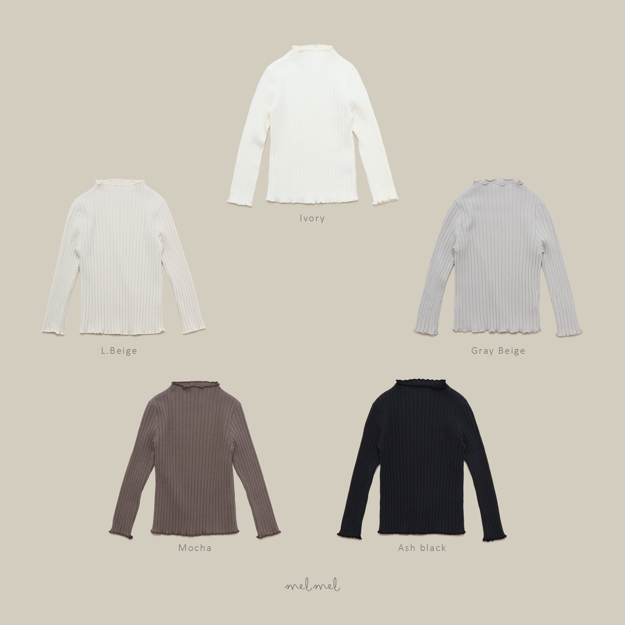 Mock Neck Rib Tee
