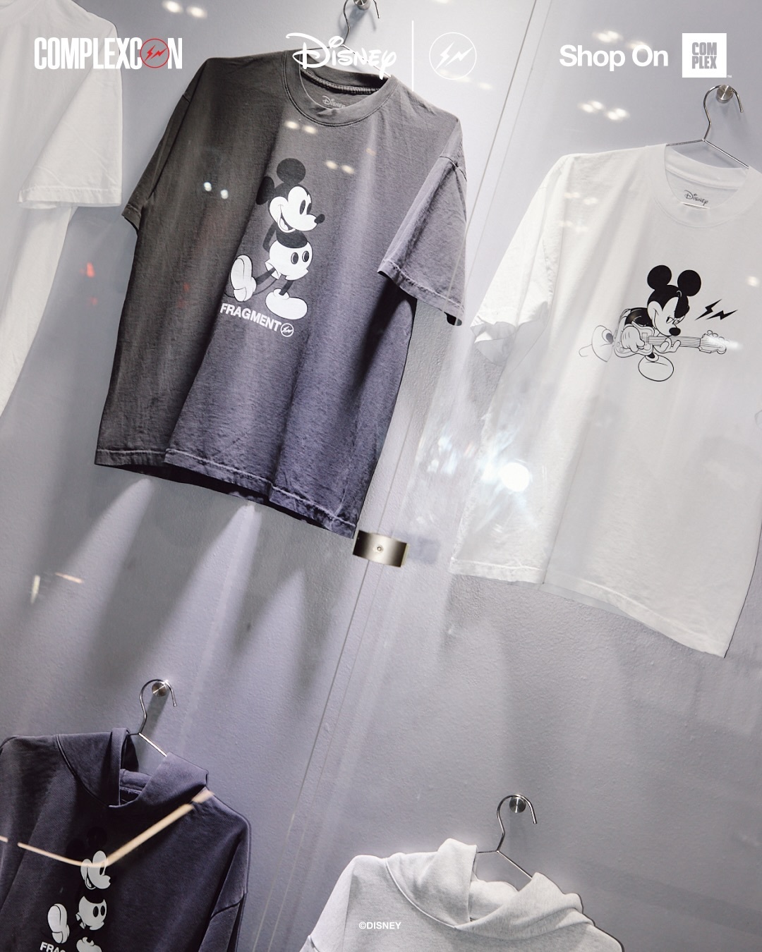 FRAGMENT X DISNEY MICKEY - CLASSIC MICKEY TSHIRT (復古黑/白色) 短TEE 藤原浩 迪士尼 聯名款 閃電 米奇