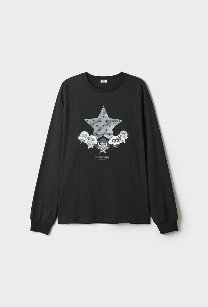 🇰🇷 SPAO X Keroro軍曹 黑色 黑灰 長袖 長T / 預購
