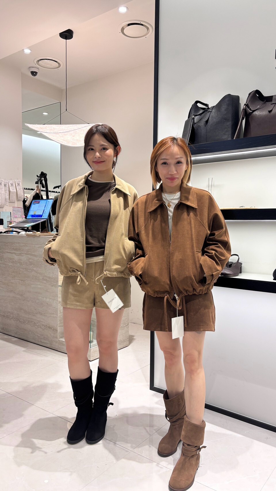 SG7217 美式麂皮絨翻領拉鍊外套