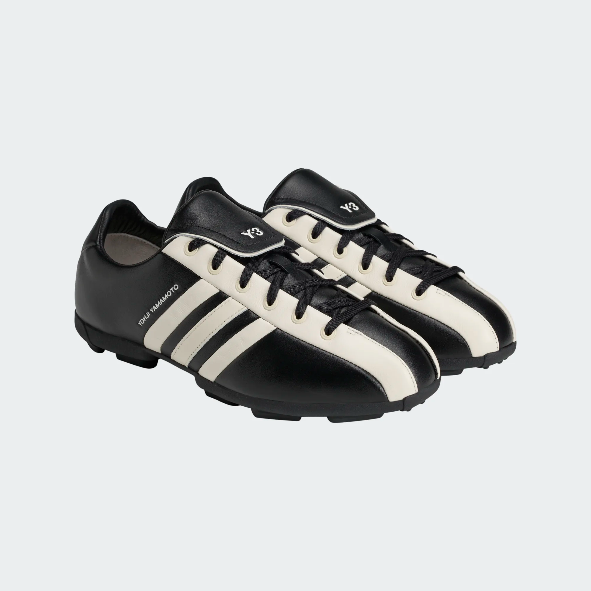 【 Y-3 FIELD 頂級足球鞋 - 皮革黑白 】