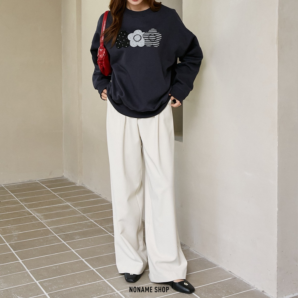 MARY QUANT × PUBLUX 聯名 抓絨 花花 花朵 大學T 四色 (女款)