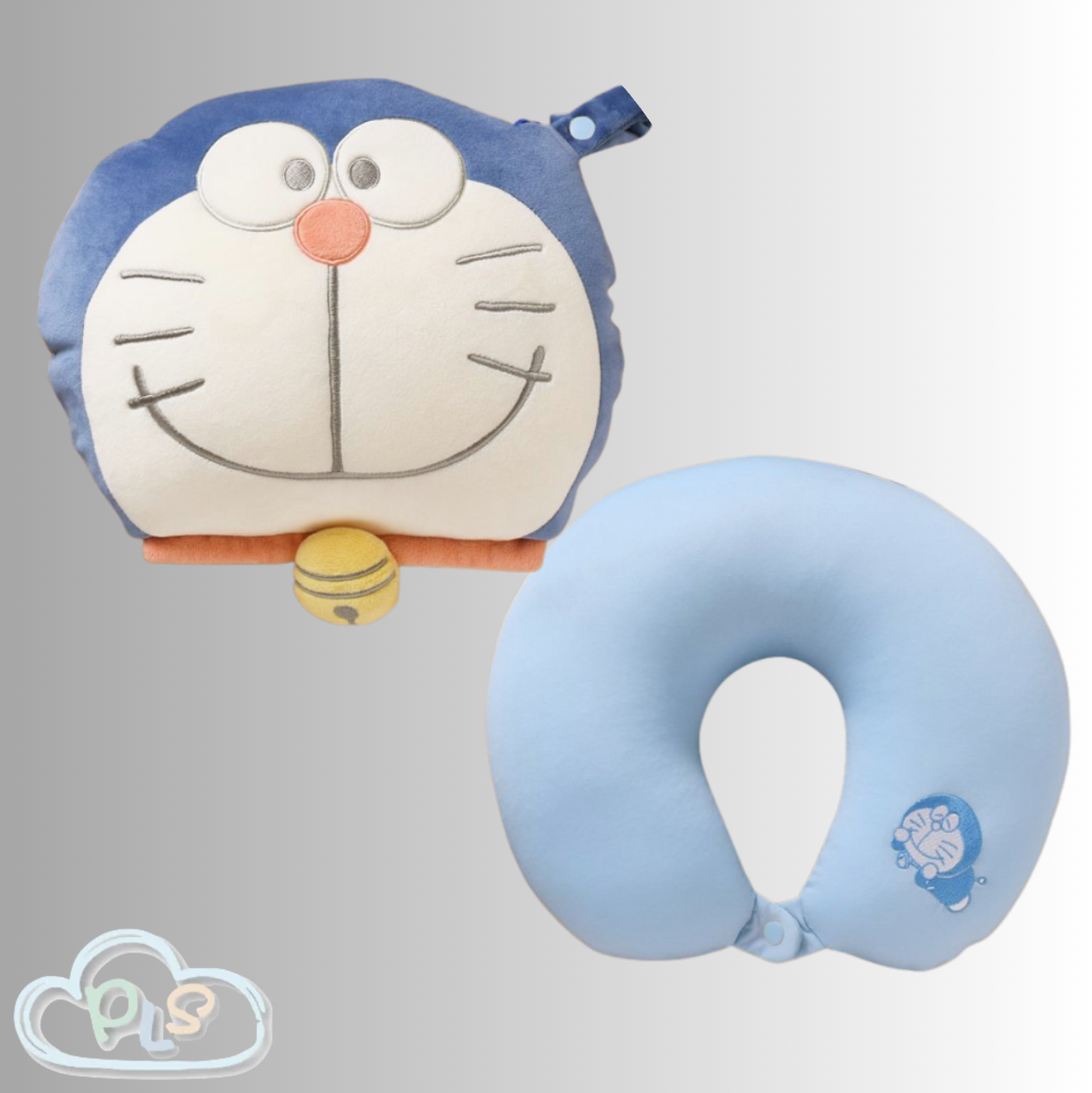 In Stock 2Way Travel Neck Pillow Blue I’m Doraemon Flowering #72004