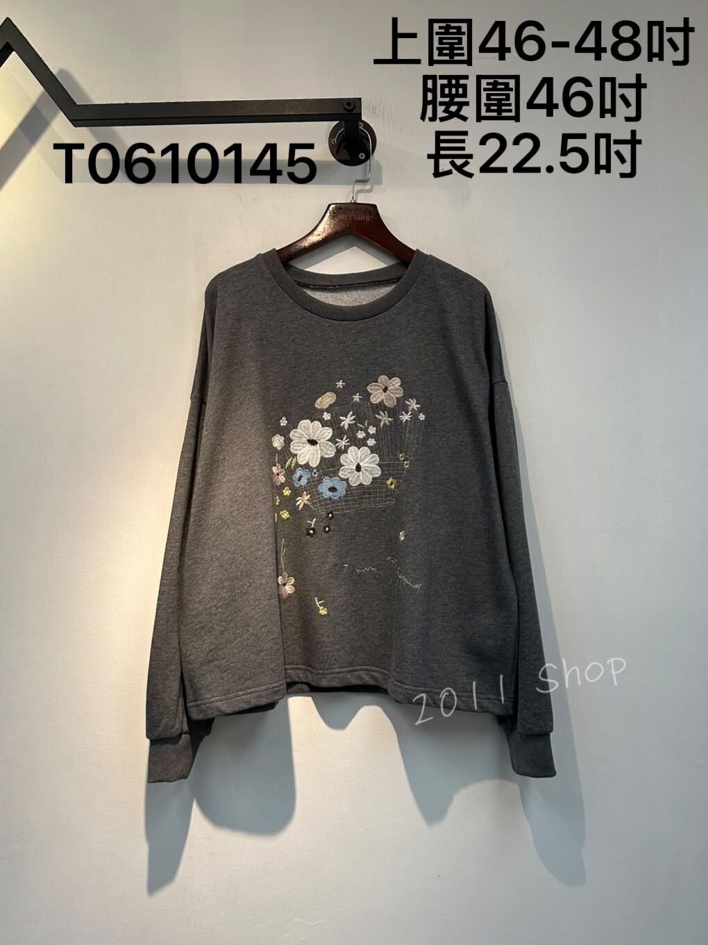 出口日本刺繡花籃圖案TOP  上圍46-48吋 腰圍46吋 長22.5吋  T0610145