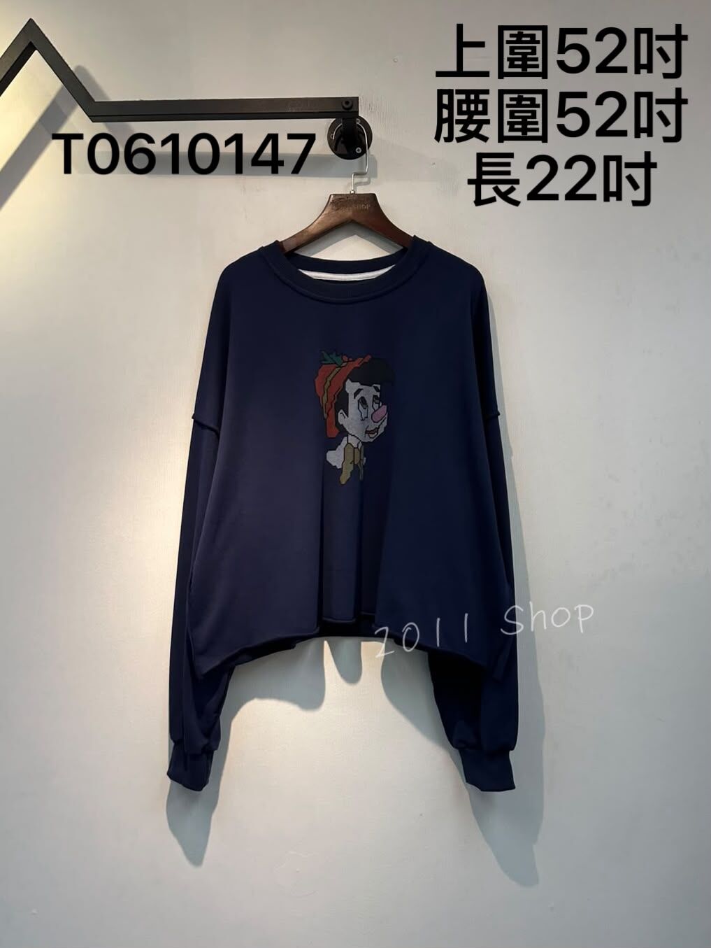 出口日本小木偶像素印花TOP  上圍52吋 腰圍52吋 長22吋  T0610147
