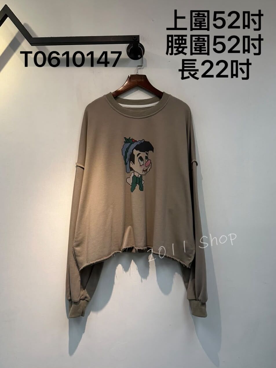 出口日本小木偶像素印花TOP  上圍52吋 腰圍52吋 長22吋  T0610147